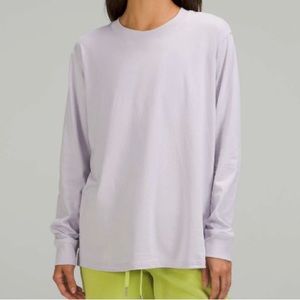 Lululemon All Yours Cotton Long Sleeve Shirt Faint Lavender Size 20